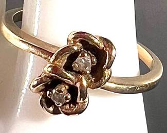 10k diamond ring