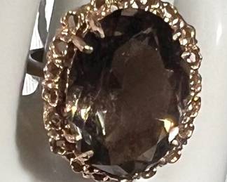 Large brown stone ring