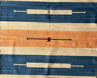 Southwestern flatweave Dhurrie cotton rug