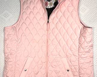 Lands End pink quilted vest- 1X