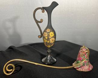 Candle snuffer, small vase