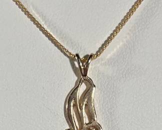 14k gold charm an pendant