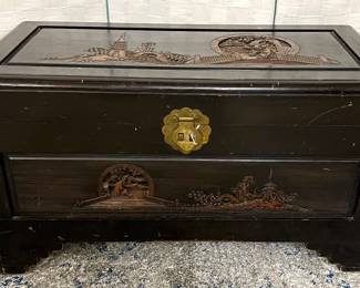 Small hand carved chest-Taipei