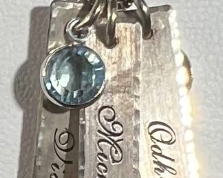 Sterling chain with birthstones