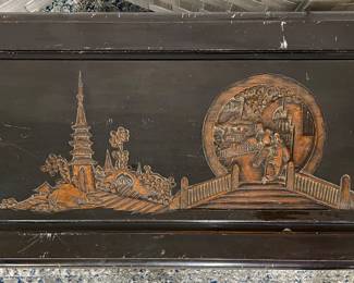 Top of carved chest