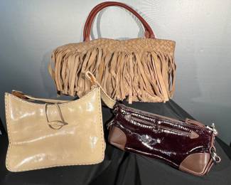 Cole Hahn, Donald Pliner, Italian Taylor fringed  bag