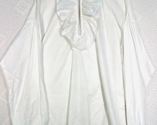 Costume-White ruffled shirt XXL