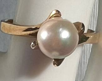 10k pearl ring