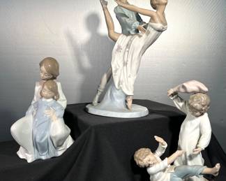 Lladro handcrafted porcelain "Dancing on a Cloud" and other Lladros