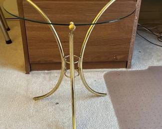 Brass End Table