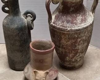3 Rustic Pots