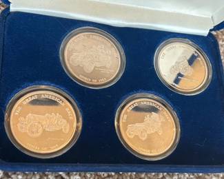 The Great American Race Four Piece Silver Coin Set