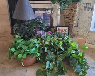 Misc Foliage Plants, Lamp, Planter Pot,