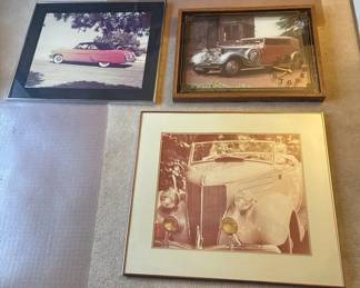 3 Retro Car Prints