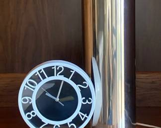 Modern Chrome Color Light  Wall Clock
