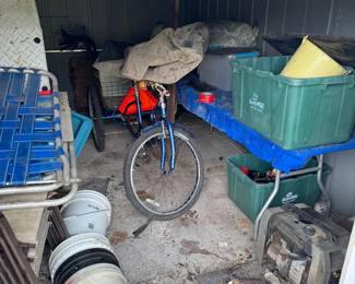large shed behind mobile home