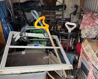 shed behind garage.
