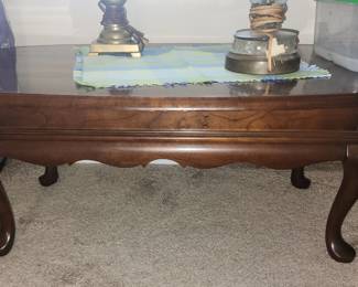 Oval cherry coffee table