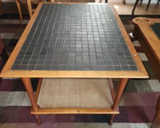 MCM tile top end table