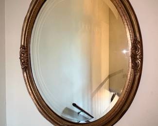 Vintage Ornate Oval Wall Mirror Intercraft Hollywood Regency Style