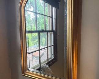 Louis Philippe Style Arched Gold Leaf Mirror