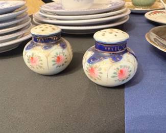 Vintage HandPainted Porcelain Salt and Pepper Shakers Nippon Style