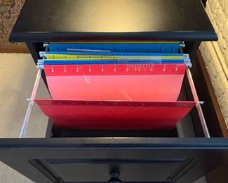 Black TwoDrawer Nightstand or Filing Cabinet second image
