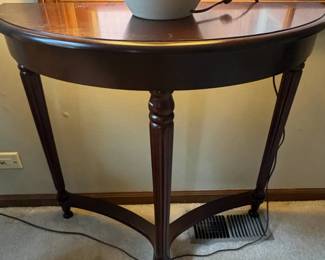 Vintage Bombay Company DemiLune Console Table with Fluted Legs