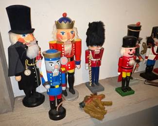 Collection of Vintage German Wooden Nutcrackers Erzgebirge