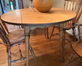 Vintage Nichols Stone Windsor Dining Set with Drop Leaf Table third image