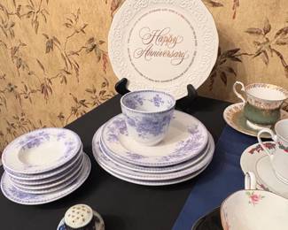 Assorted Vintage Porcelain Teacup, Saucer, and Mug Collection with Commemorative Plate fourth image