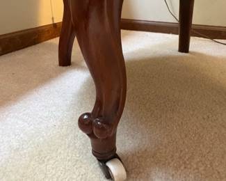 VictorianStyle ShellBack Slipper Chair with Cabriole Legs third image
