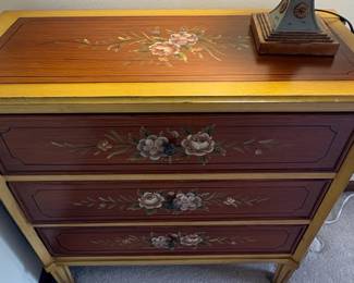 Henry Link Furniture Ornate HandPainted ThreeDrawer Nightstand third image