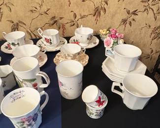 Assorted Vintage Porcelain Teacup, Saucer, and Mug Collection with Commemorative Plate second image