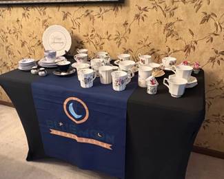 Assorted Vintage Porcelain Teacup, Saucer, and Mug Collection with Commemorative Plate