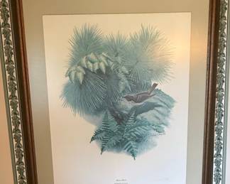 Richard Sloan Hermit Thrush Signed Print - Wade Collection