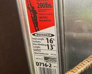 Werner D716-2 Aluminum Extension Ladder