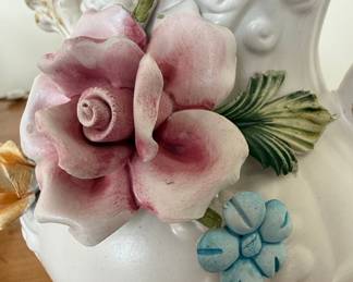 Capodimonte Porcelain Floral Urn
