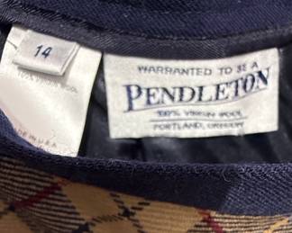 Pendleton Plaid Wool Skirt