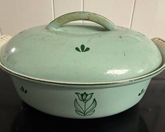 DRU Holland Tulip Enameled Cast Iron Casserole