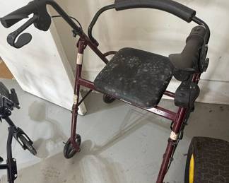Guardian Burgundy Rolling Walker