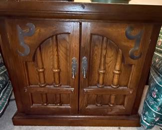 Colonial Revival Armoire and Nightstand Set