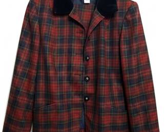 Pendleton Wool Plaid Blazer and Skirt Set