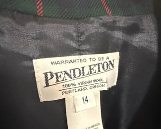 Pendleton Women's Plaid Wool Blazer