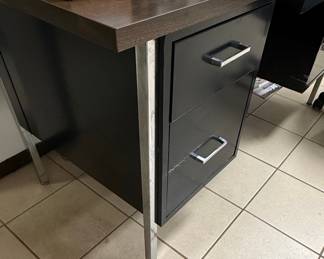 Mid-Century Style Double Pedestal Desk