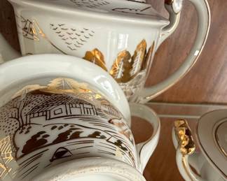 Kutani Style Japanese Porcelain Tea Set