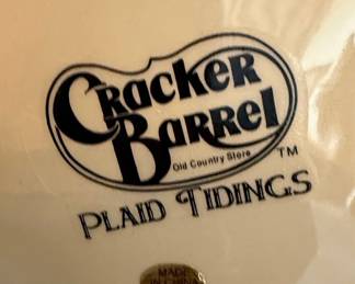 Cracker Barrel Plaid Tidings Cardinal Tureen