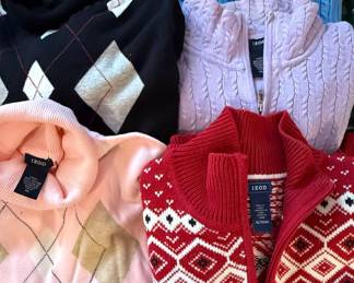 Collection of Izod Argyle & Fair Isle Quarter-Zip Sweaters