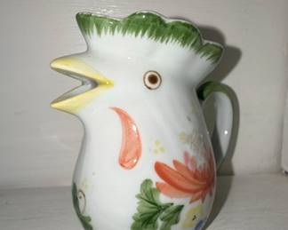 Andrea by Sadek Rooster Creamer and Mediterranean Style Pitchers