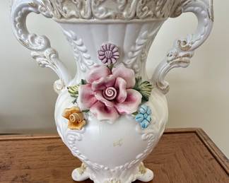 Capodimonte Porcelain Floral Urn